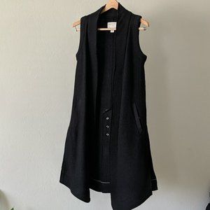 Anthropologie Marrakech Long Black Sleeveless Vest